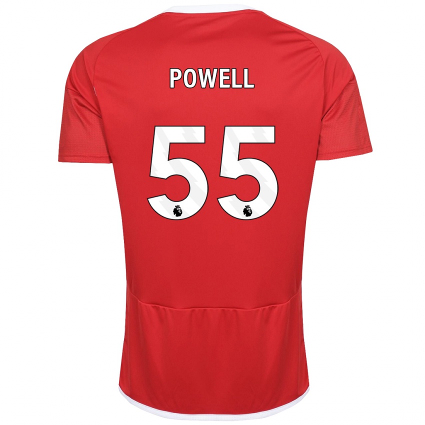 Bambino Maglia Josh Powell #55 Rosso Kit Gara Home 2023/24 Maglietta