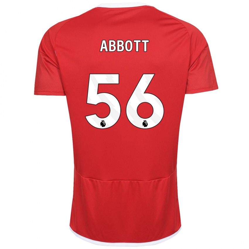 Bambino Maglia Zach Abbott #56 Rosso Kit Gara Home 2023/24 Maglietta