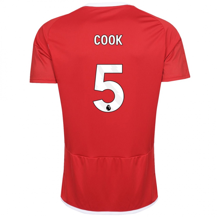 Bambino Maglia Olivia Cook #5 Rosso Kit Gara Home 2023/24 Maglietta