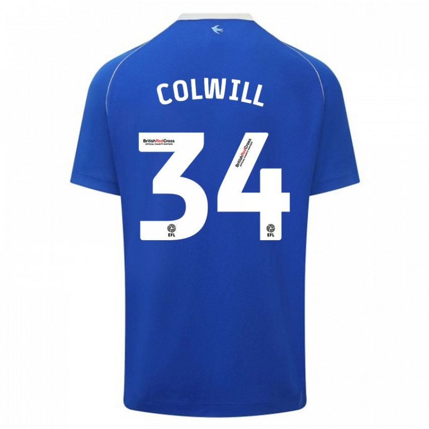 Bambino Maglia Joel Colwill #34 Blu Kit Gara Home 2023/24 Maglietta