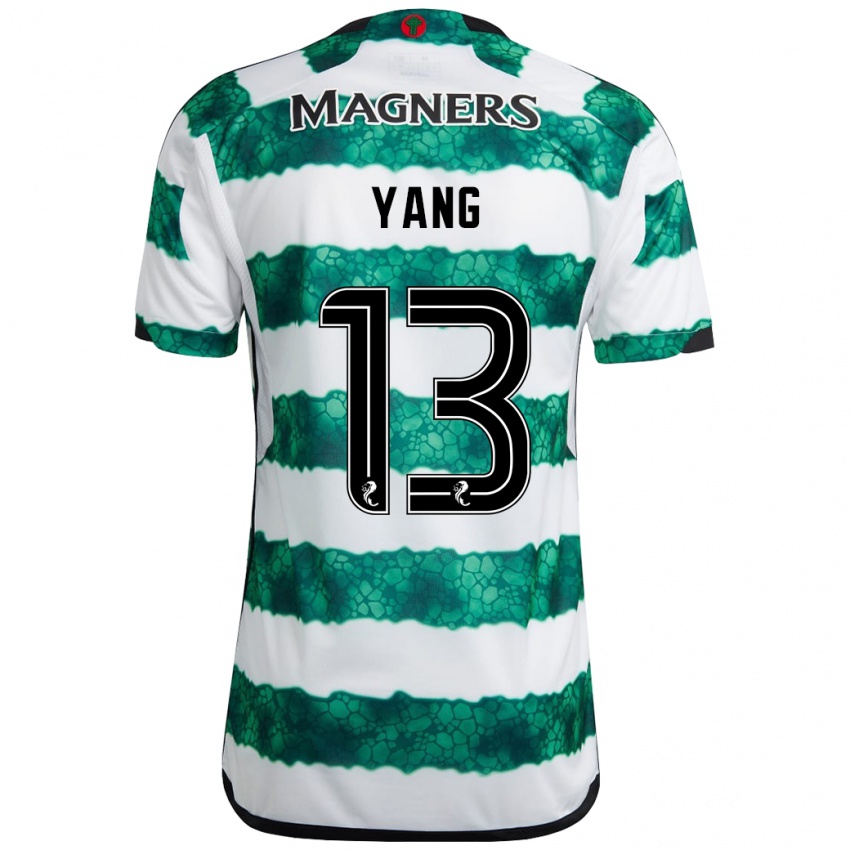 Bambino Maglia Hyun-Jun Yang #13 Verde Kit Gara Home 2023/24 Maglietta