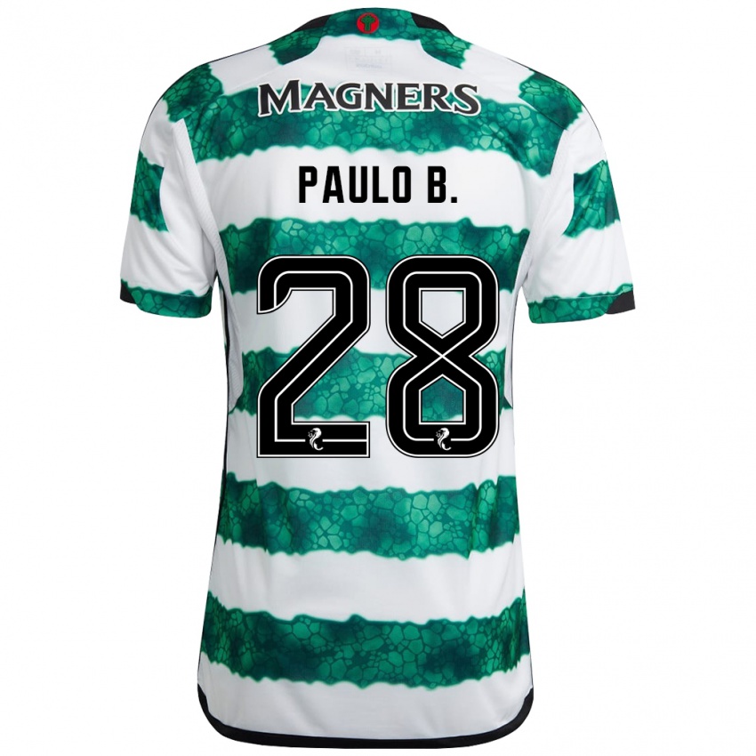 Bambino Maglia Paulo Bernardo #28 Verde Kit Gara Home 2023/24 Maglietta