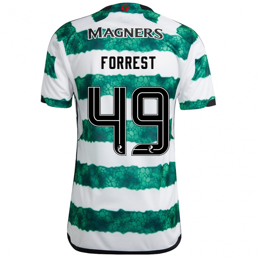 Bambino Maglia James Forrest #49 Verde Kit Gara Home 2023/24 Maglietta