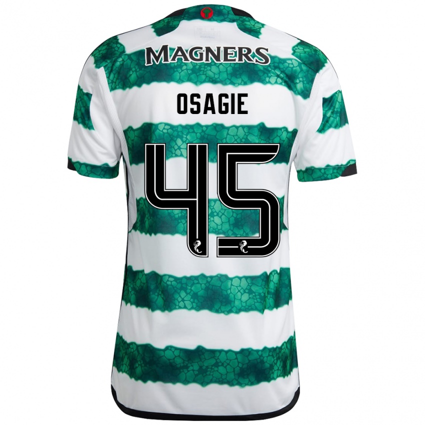 Bambino Maglia Justin Osagie #45 Verde Kit Gara Home 2023/24 Maglietta