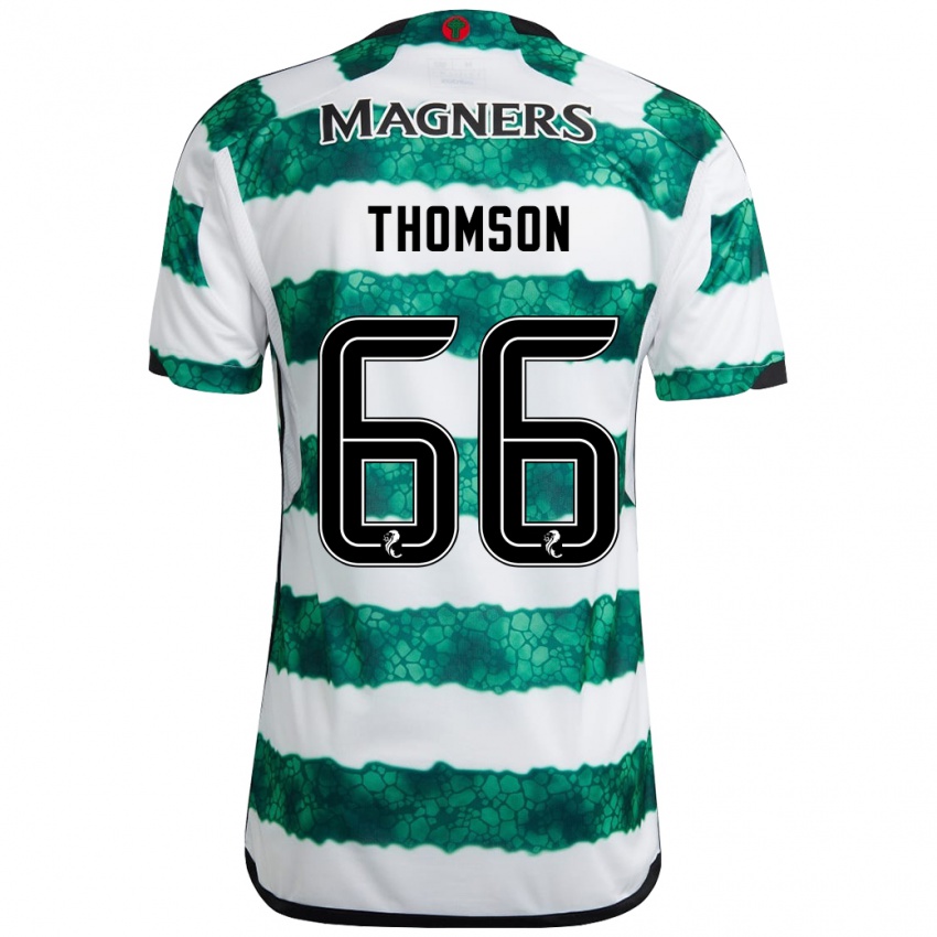 Bambino Maglia Corey Thomson #66 Verde Kit Gara Home 2023/24 Maglietta