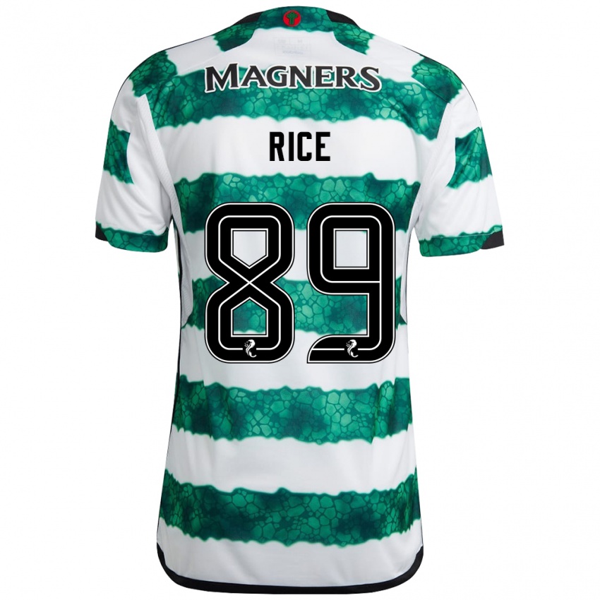 Bambino Maglia Aidan Rice #89 Verde Kit Gara Home 2023/24 Maglietta