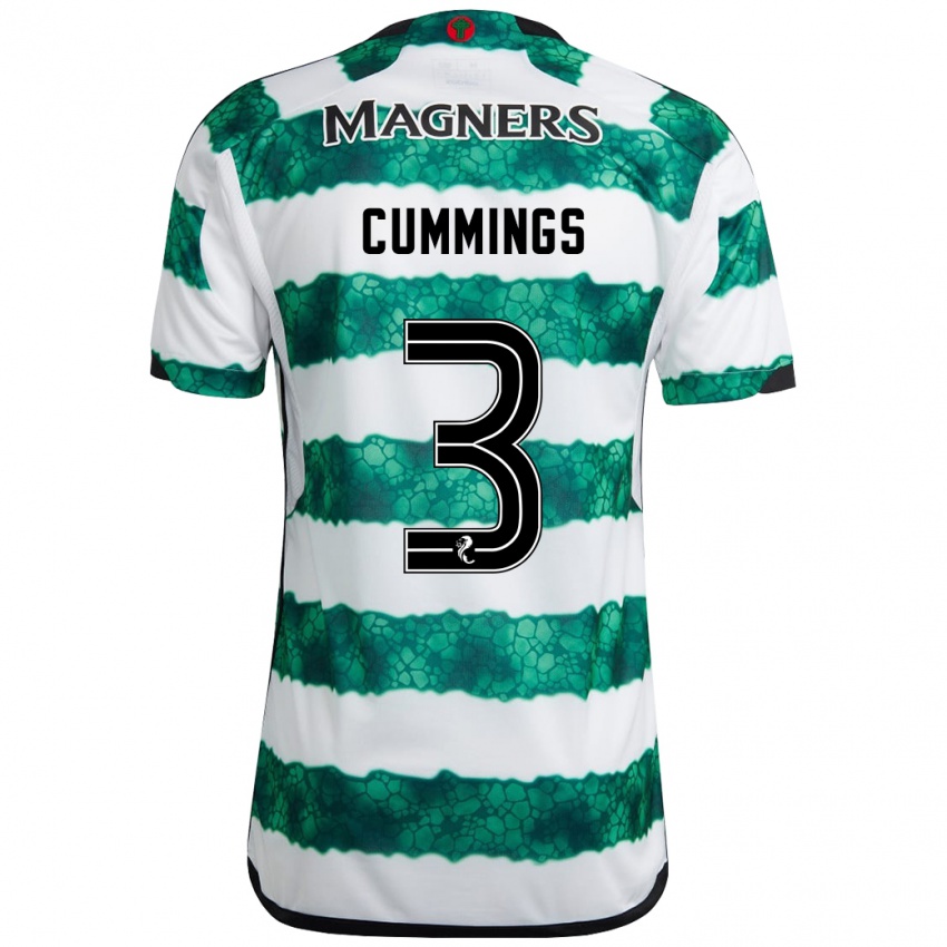 Bambino Maglia Sydney Cummings #3 Verde Kit Gara Home 2023/24 Maglietta