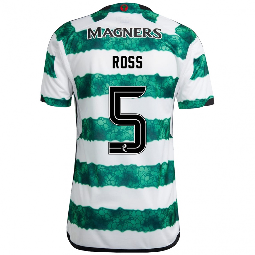 Bambino Maglia Natalie Ross #5 Verde Kit Gara Home 2023/24 Maglietta