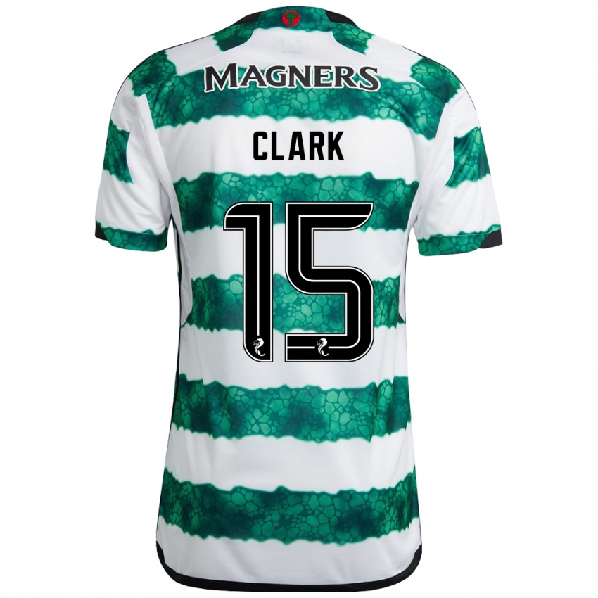 Bambino Maglia Kelly Clark #15 Verde Kit Gara Home 2023/24 Maglietta