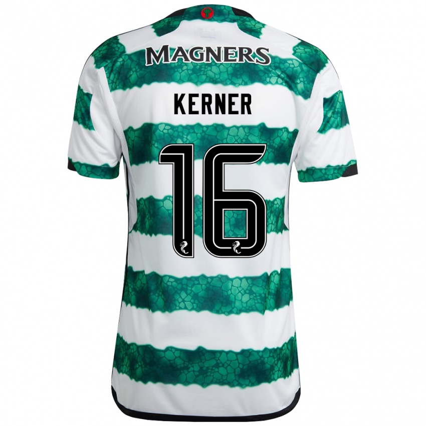 Bambino Maglia Hana Kerner #16 Verde Kit Gara Home 2023/24 Maglietta