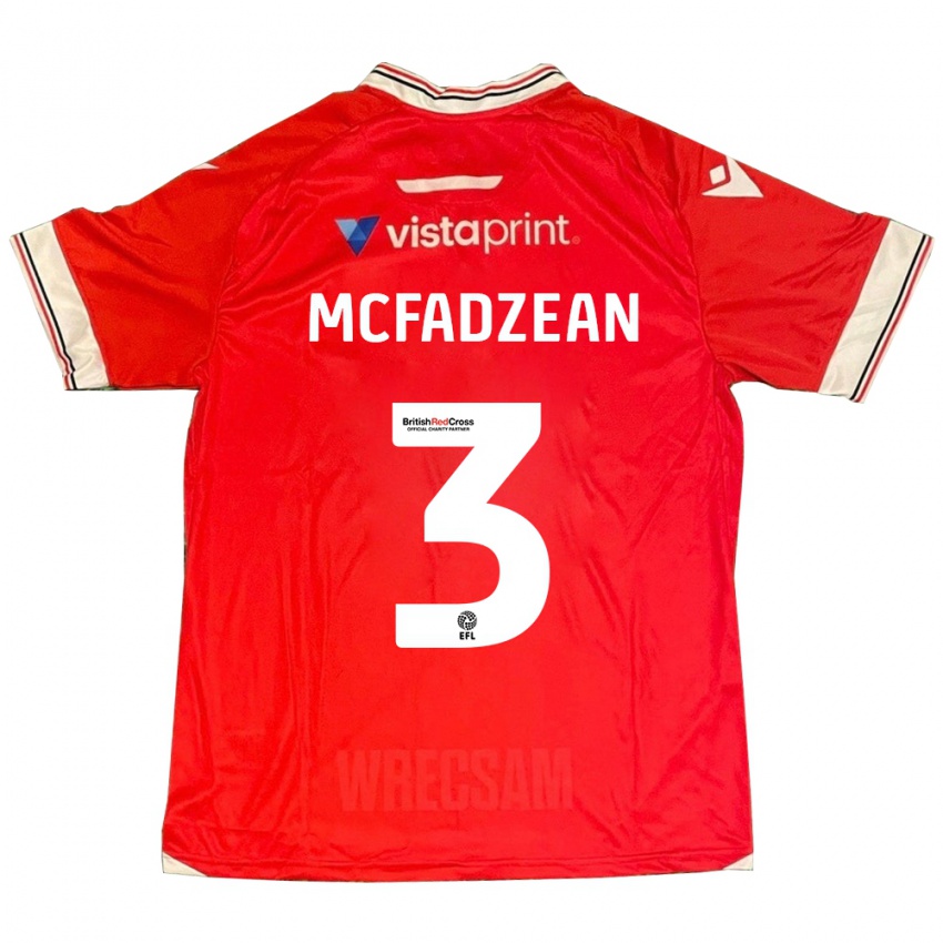 Bambino Maglia Callum Mcfadzean #3 Rosso Kit Gara Home 2023/24 Maglietta