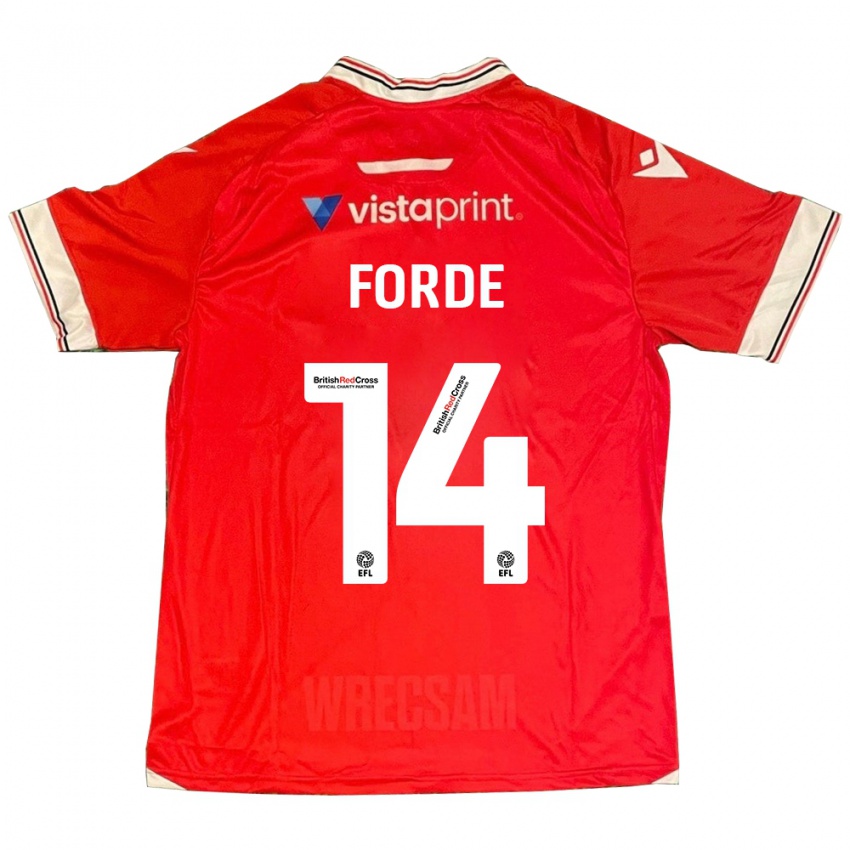 Bambino Maglia Anthony Forde #14 Rosso Kit Gara Home 2023/24 Maglietta