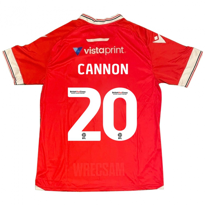 Bambino Maglia Andy Cannon #20 Rosso Kit Gara Home 2023/24 Maglietta