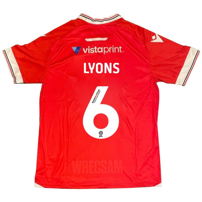 Bambino Maglia Lauryn Lyons #6 Rosso Kit Gara Home 2023/24 Maglietta