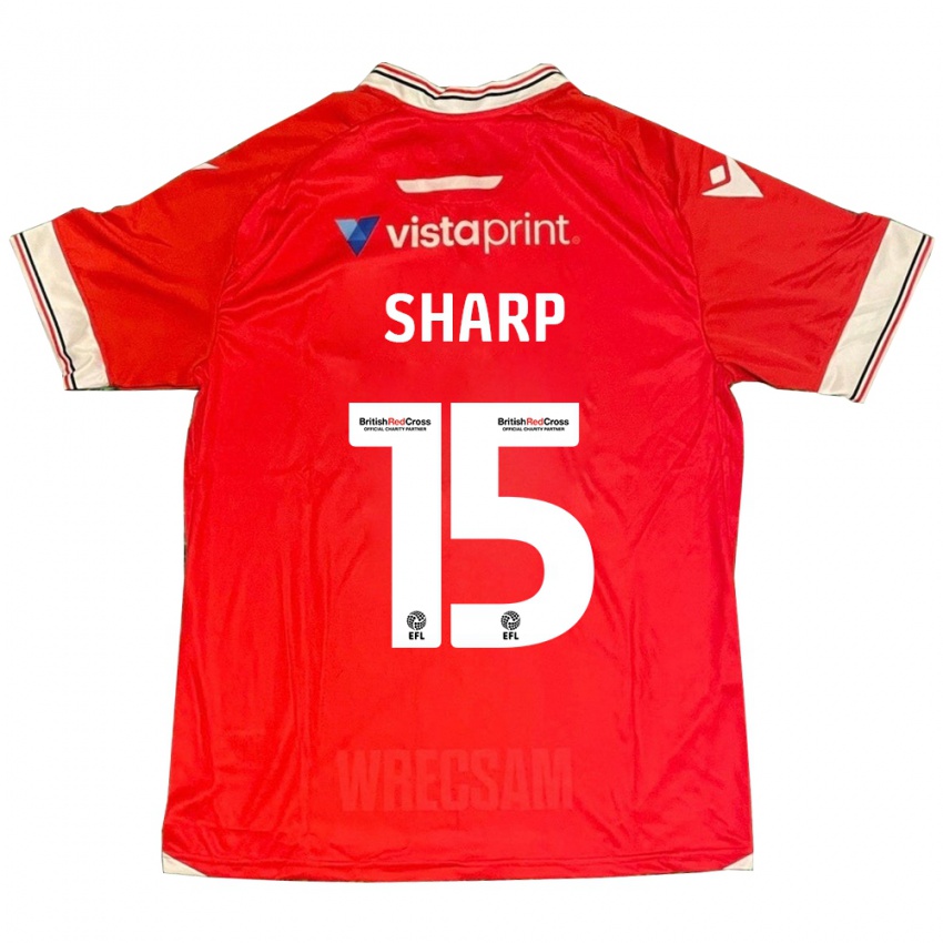 Bambino Maglia Katie Sharp #15 Rosso Kit Gara Home 2023/24 Maglietta