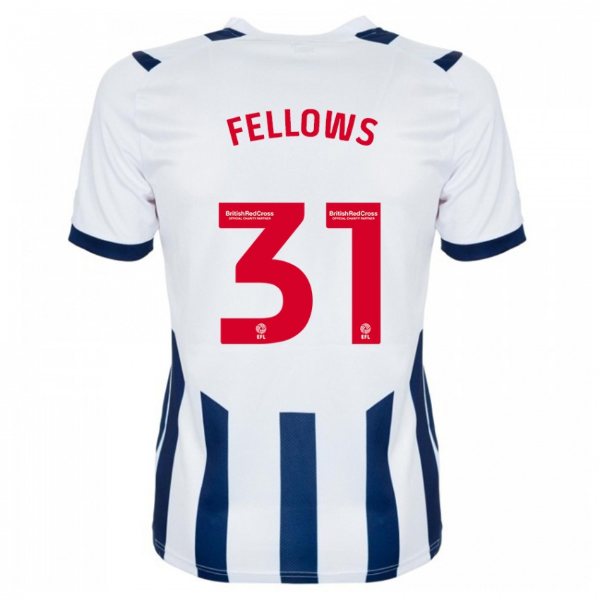 Bambino Maglia Tom Fellows #31 Bianco Kit Gara Home 2023/24 Maglietta