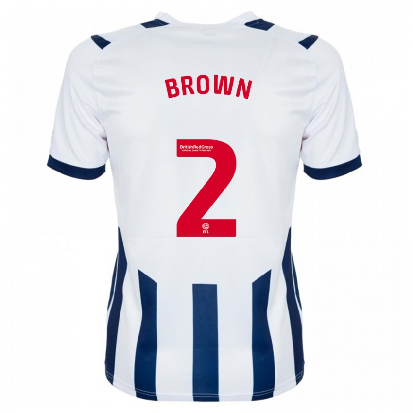 Bambino Maglia Ashlee Brown #2 Bianco Kit Gara Home 2023/24 Maglietta