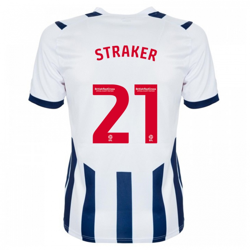 Bambino Maglia Jannelle Straker #21 Bianco Kit Gara Home 2023/24 Maglietta