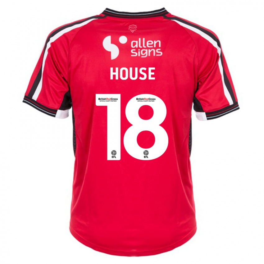 Bambino Maglia Ben House #18 Rosso Kit Gara Home 2023/24 Maglietta