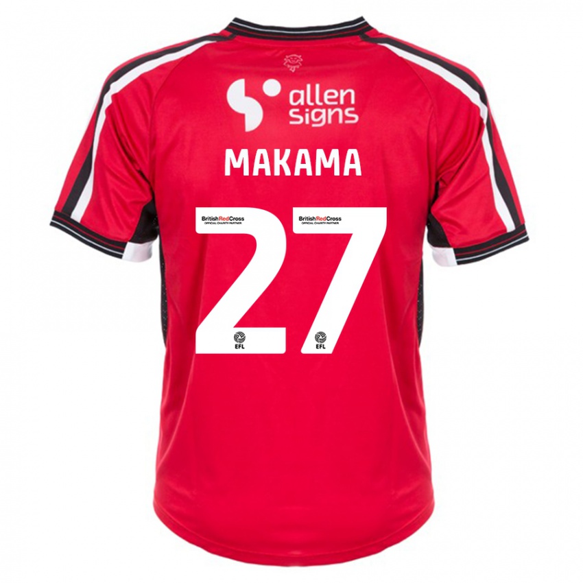 Bambino Maglia Jovon Makama #27 Rosso Kit Gara Home 2023/24 Maglietta