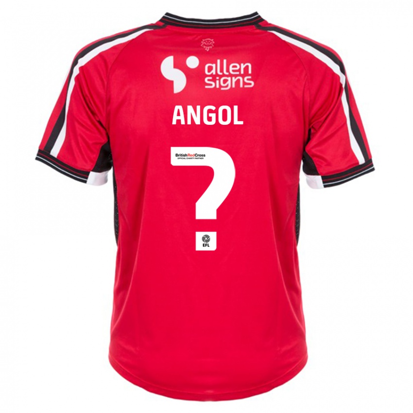 Bambino Maglia Mekhi Angol #0 Rosso Kit Gara Home 2023/24 Maglietta