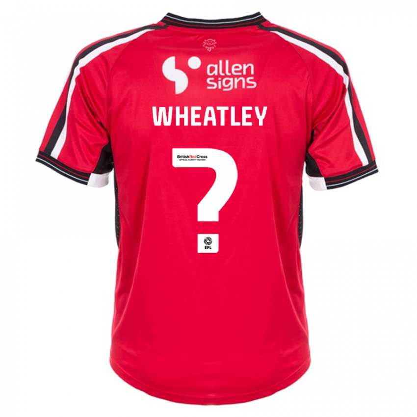 Bambino Maglia Kyrell Wheatley #0 Rosso Kit Gara Home 2023/24 Maglietta