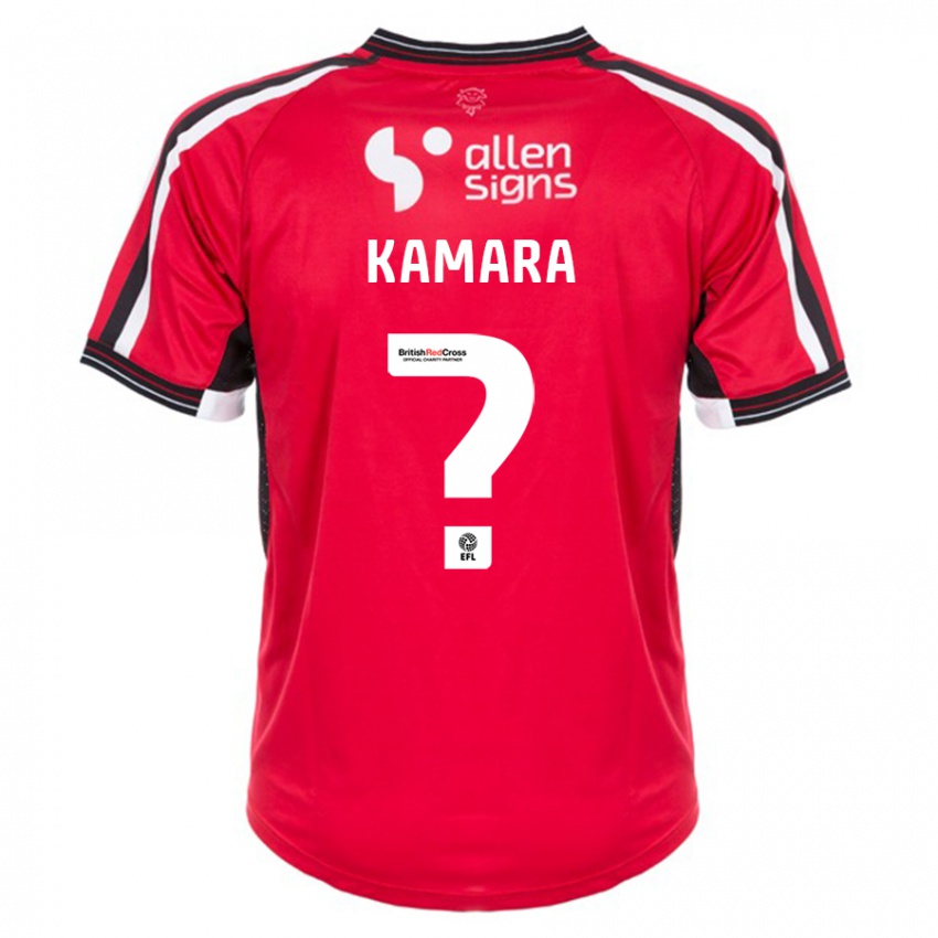 Bambino Maglia Mj Kamara #0 Rosso Kit Gara Home 2023/24 Maglietta