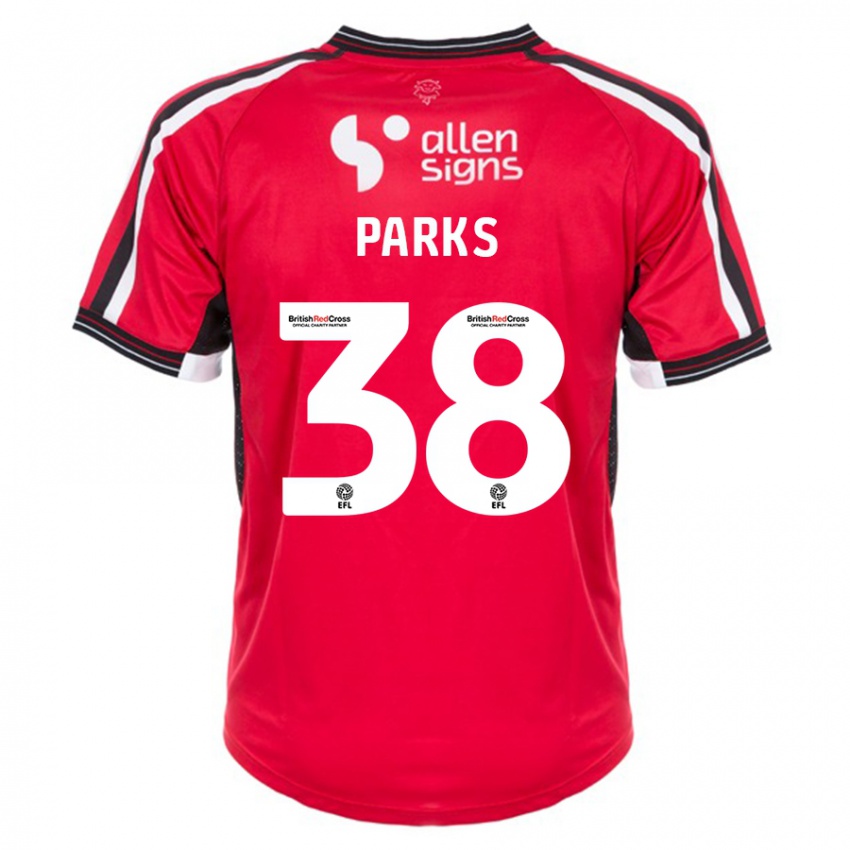 Bambino Maglia Charlie Parks #38 Rosso Kit Gara Home 2023/24 Maglietta