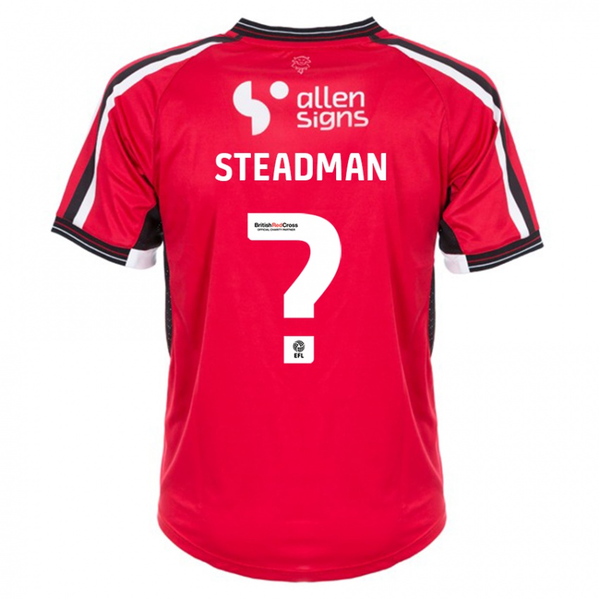 Bambino Maglia Jodie Steadman #0 Rosso Kit Gara Home 2023/24 Maglietta