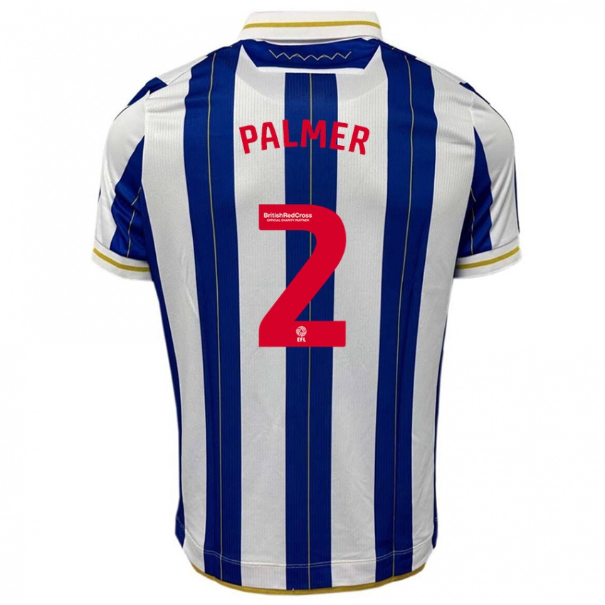 Bambino Maglia Liam Palmer #2 Blu Bianco Kit Gara Home 2023/24 Maglietta