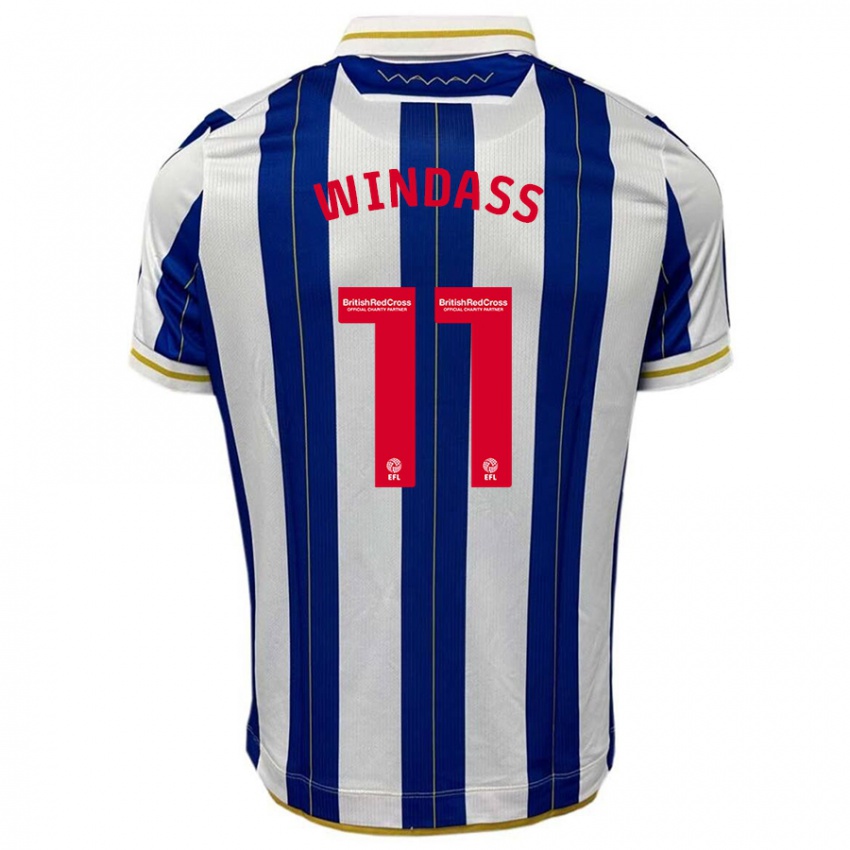 Bambino Maglia Josh Windass #11 Blu Bianco Kit Gara Home 2023/24 Maglietta