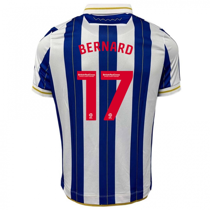 Bambino Maglia Di'shon Bernard #17 Blu Bianco Kit Gara Home 2023/24 Maglietta