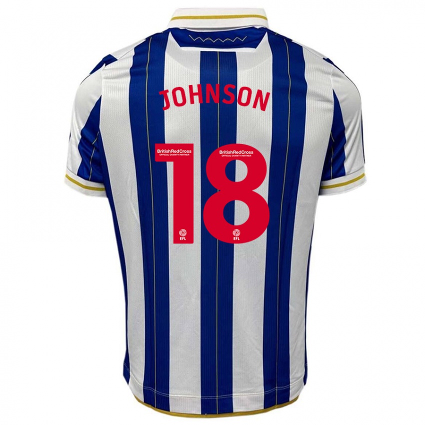 Bambino Maglia Marvin Johnson #18 Blu Bianco Kit Gara Home 2023/24 Maglietta