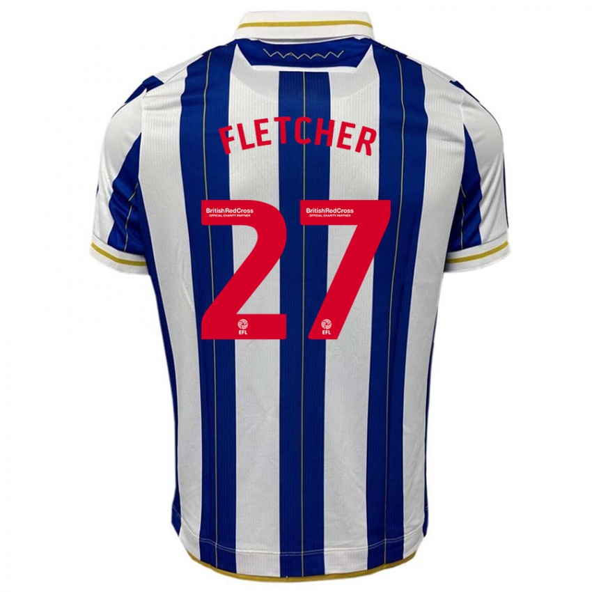 Bambino Maglia Ashley Fletcher #27 Blu Bianco Kit Gara Home 2023/24 Maglietta