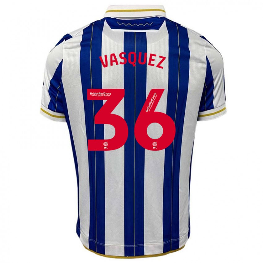 Bambino Maglia Devis Vásquez #36 Blu Bianco Kit Gara Home 2023/24 Maglietta