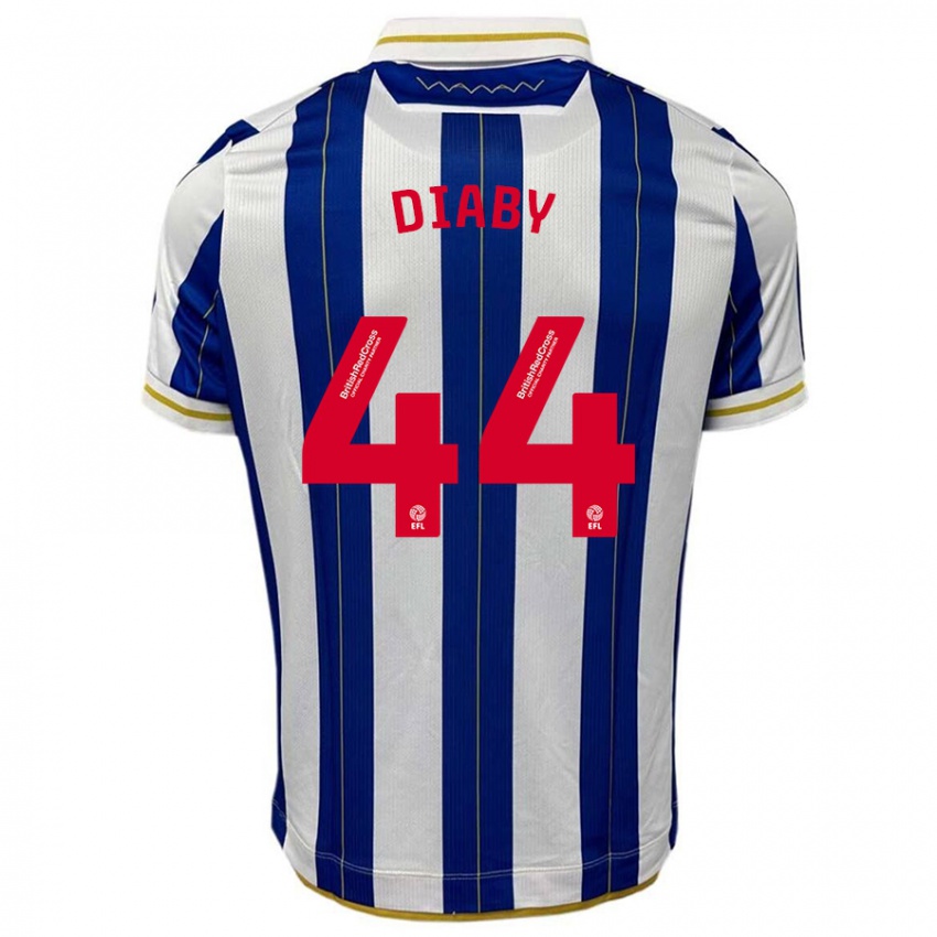 Bambino Maglia Momo Diaby #44 Blu Bianco Kit Gara Home 2023/24 Maglietta