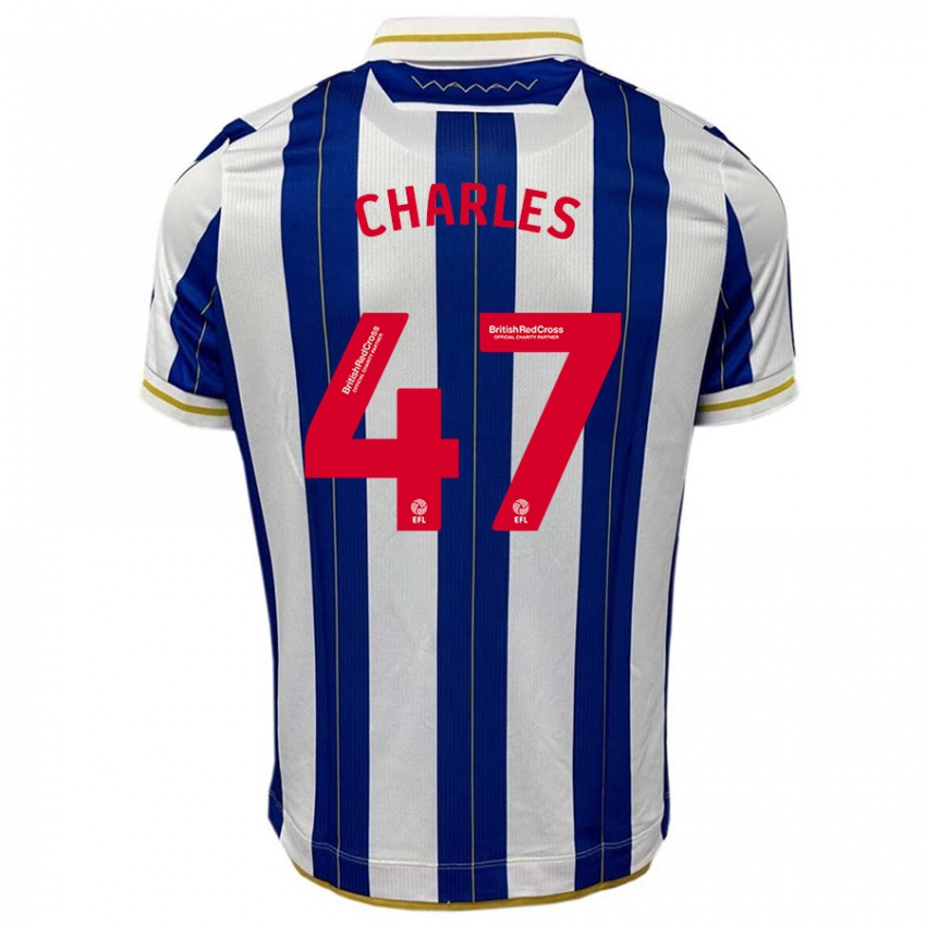 Bambino Maglia Pierce Charles #47 Blu Bianco Kit Gara Home 2023/24 Maglietta