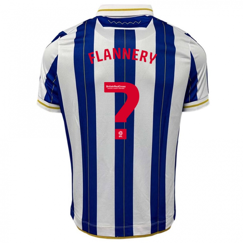 Bambino Maglia Cian Flannery #0 Blu Bianco Kit Gara Home 2023/24 Maglietta