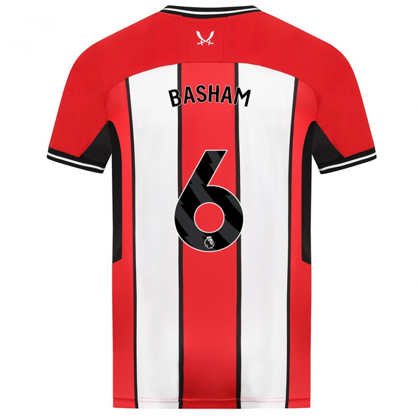 Bambino Maglia Chris Basham #6 Rosso Kit Gara Home 2023/24 Maglietta