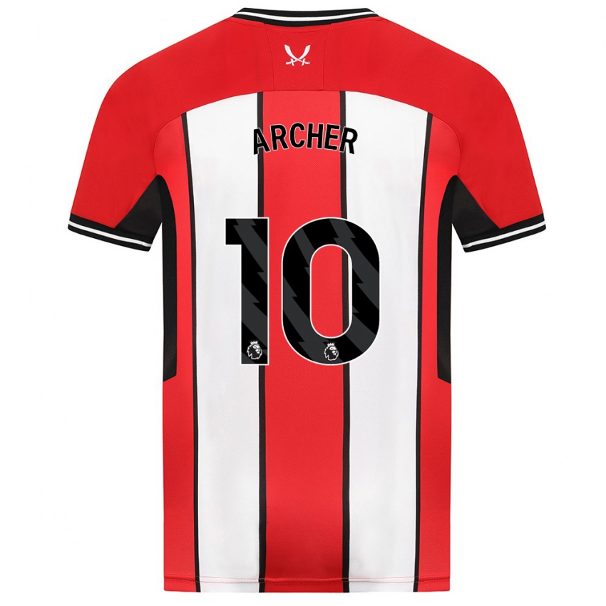 Bambino Maglia Cameron Archer #10 Rosso Kit Gara Home 2023/24 Maglietta