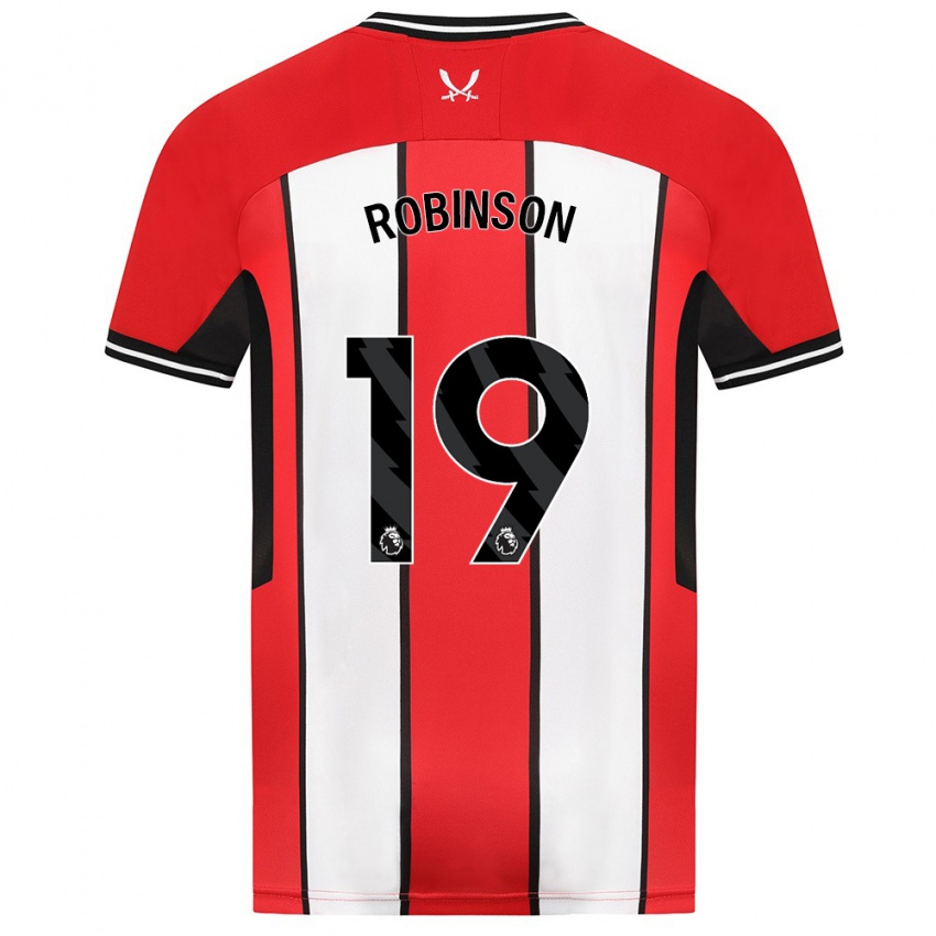 Bambino Maglia Jack Robinson #19 Rosso Kit Gara Home 2023/24 Maglietta