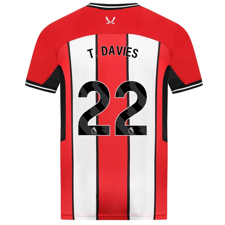 Bambino Maglia Tom Davies #22 Rosso Kit Gara Home 2023/24 Maglietta