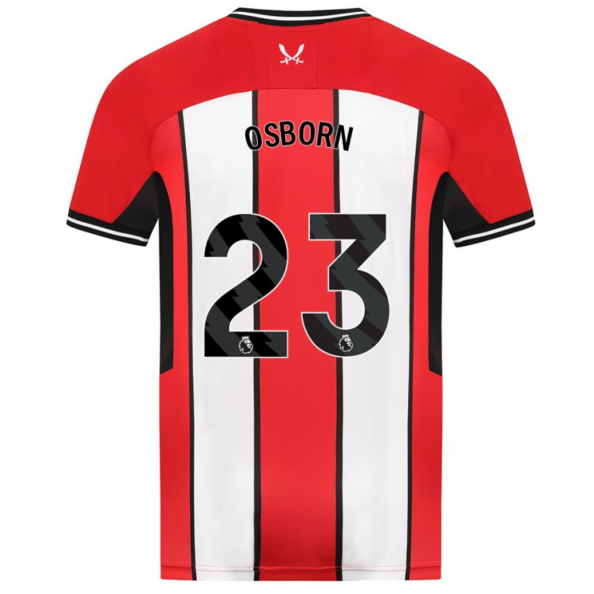 Bambino Maglia Ben Osborn #23 Rosso Kit Gara Home 2023/24 Maglietta