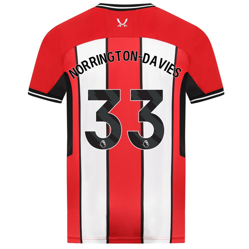 Bambino Maglia Rhys Norrington-Davies #33 Rosso Kit Gara Home 2023/24 Maglietta