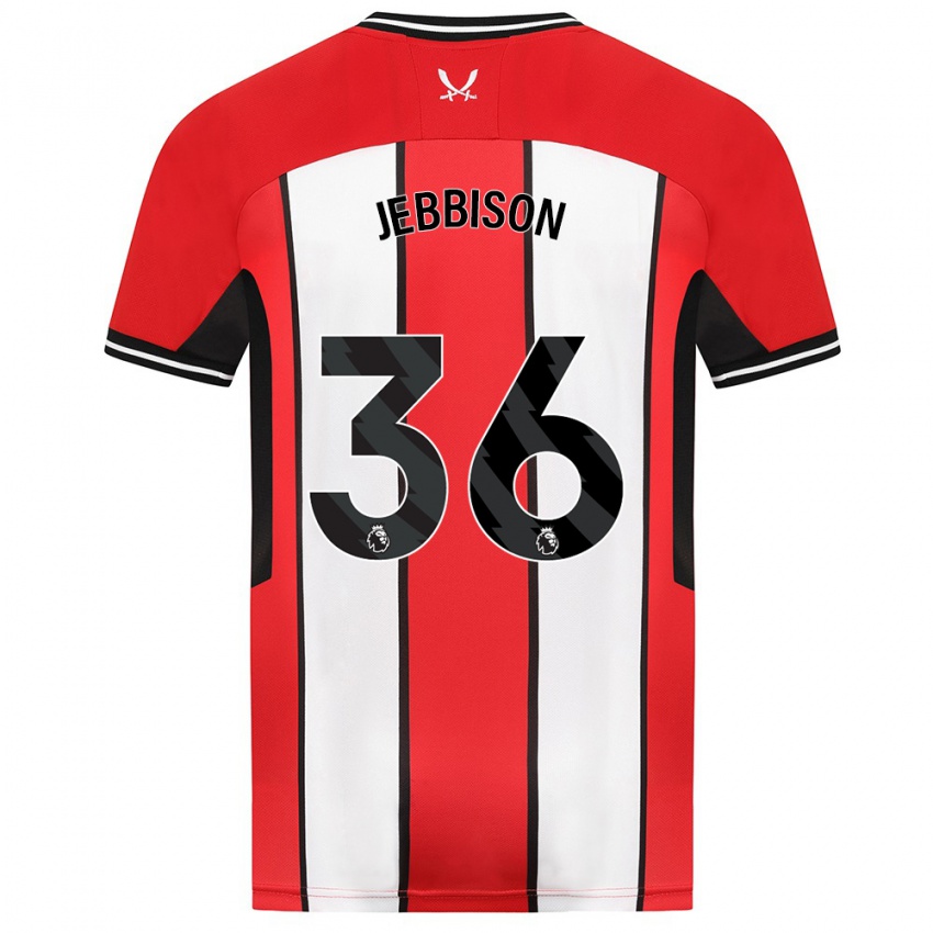 Bambino Maglia Daniel Jebbison #36 Rosso Kit Gara Home 2023/24 Maglietta