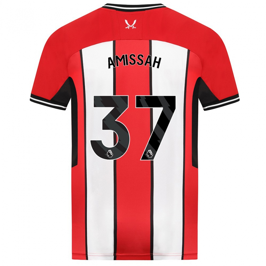 Bambino Maglia Jordan Amissah #37 Rosso Kit Gara Home 2023/24 Maglietta