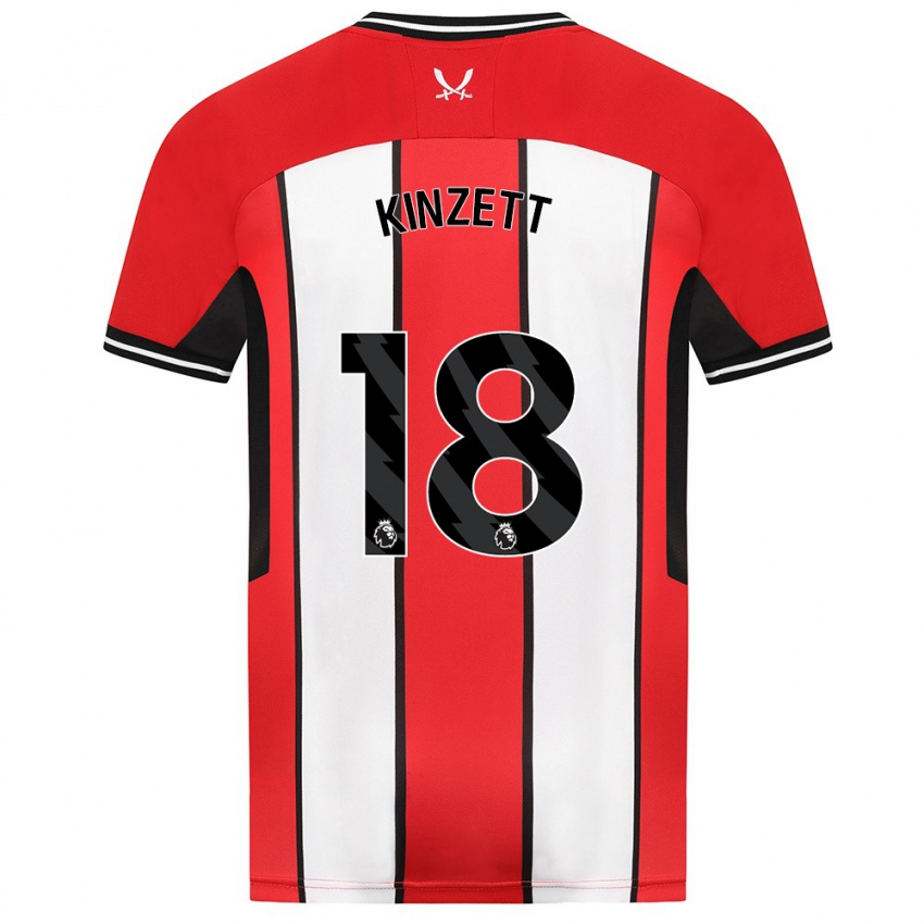 Bambino Maglia Ella Kinzett #18 Rosso Kit Gara Home 2023/24 Maglietta