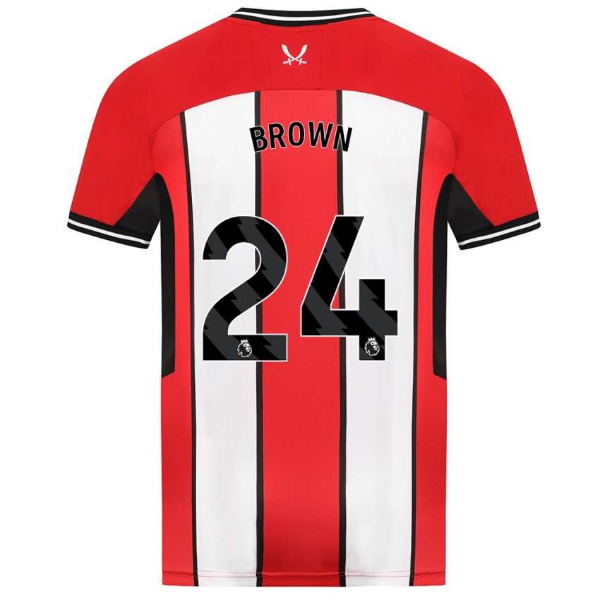 Bambino Maglia Rachel Brown #24 Rosso Kit Gara Home 2023/24 Maglietta