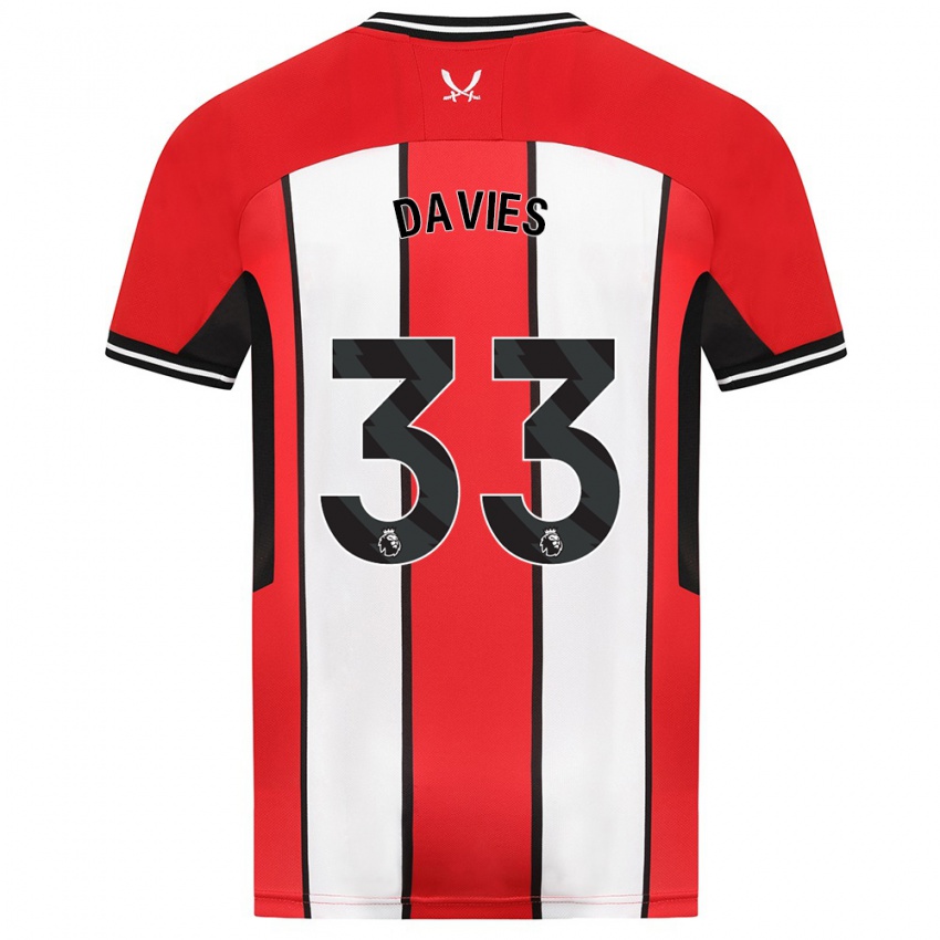 Bambino Maglia Bethan Davies #33 Rosso Kit Gara Home 2023/24 Maglietta