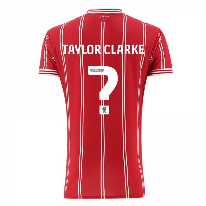 Bambino Maglia Omar Taylor-Clarke #0 Rosso Kit Gara Home 2023/24 Maglietta